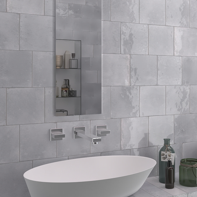 Martil Grey Wall & Floor Tiles - 147 x 147mm Large Image