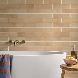 Martil Light Terracotta Effect Porcelain Tiles - 70 x 280mm