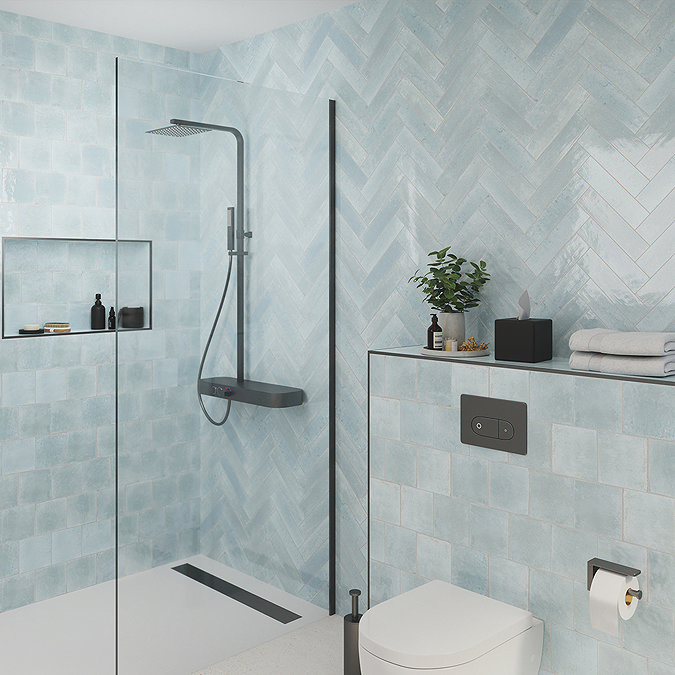 Martil Light Blue Wall & Floor Tiles - 147 x 147mm  Feature Large Image