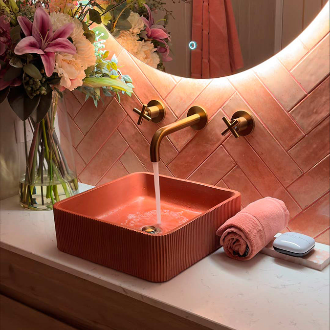 Martil Pink Porcelain Glazed Wall Tiles - 70 x 280mm