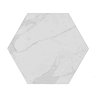 Massa Carrara Hexagon Matt White Marble Porcelain Multi-Use Tiles - 172 x 202mm  Profile Large Image