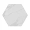 Massa Carrara Hexagon Matt White Marble Porcelain Multi-Use Tiles - 172 x 202mm  Profile Large Image