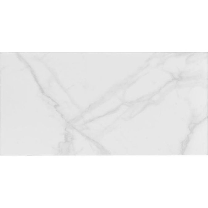 Massa Carrara Matt White Marble Ceramic Wall Tiles - 248 x 498mm  Feature Large Image