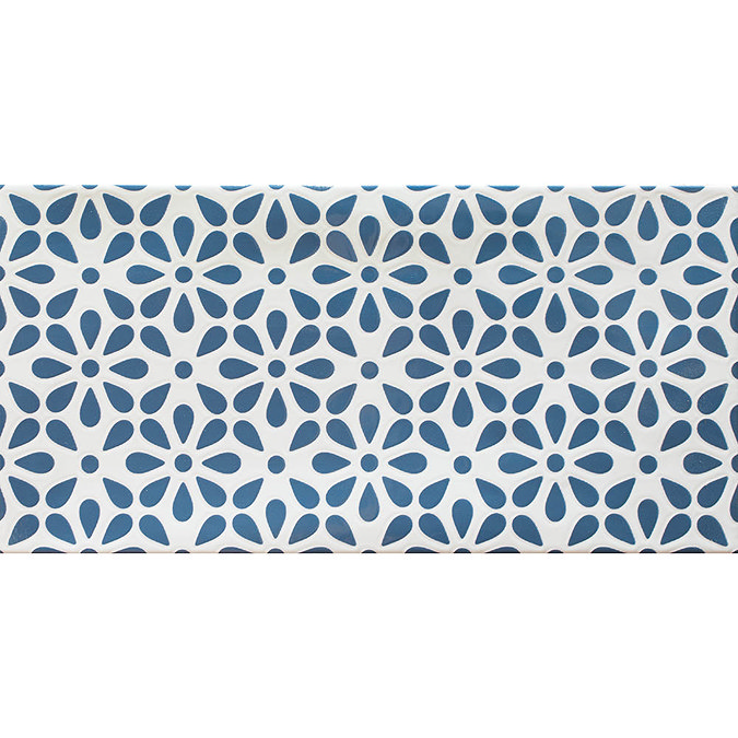 Mataro Blue Patterned Decor Wall Tiles - 125 x 250mm  additional Large Image