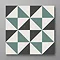 Stonehouse Studio Matlock Teal Geometric Patterned Wall and Floor Tiles - 225 x 225mm