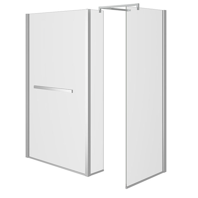 Matrix 1400 x 800mm Ultimate Walk In Enclosure + Side Panel Only 10mm (No Tray)  Feature Large Image