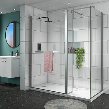 Matrix 1400 x 900mm Ultimate Walk In Enclosure 10mm (Inc. Side Panel + Tray)  Feature Large Image