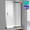 Matrix Option 6 1850mm Pivot Shower Door 6mm - Various Sizes Large Image