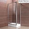 Matrix 1850mm Premium Economy Pivot Door Square Shower Enclosure 6mm Large Image