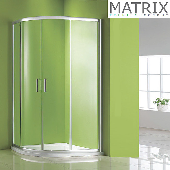 Matrix 900 x 760mm Premium Economy Offset Quadrant Enclosure 6mm - QPE9760 Large Image