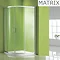 Matrix 900 x 760mm Premium Economy Offset Quadrant Enclosure 6mm - QPE9760 Large Image