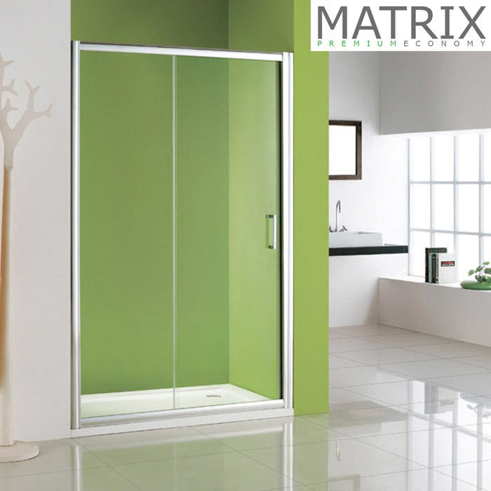 Matrix H1850mm x W1000mm Premium Economy Single Sliding Shower Door 6mm - SPE10 Large Image