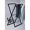 Matt Black Freestanding Foldable Towel Rack In Bathroom Large Image