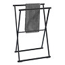 Matt Black Freestanding Foldable Towel Rack Large Image