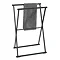 Matt Black Freestanding Foldable Towel Rack Large Image