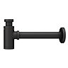 Arezzo Round Modern Basin Bottle Trap - Matt Black