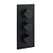 Matt Black Triple Round Concealed Thermostatic Shower Valve Large Image