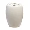 Matt Finish Cream Oval Shaped Toothbrush Holder - 1601216 Large Image