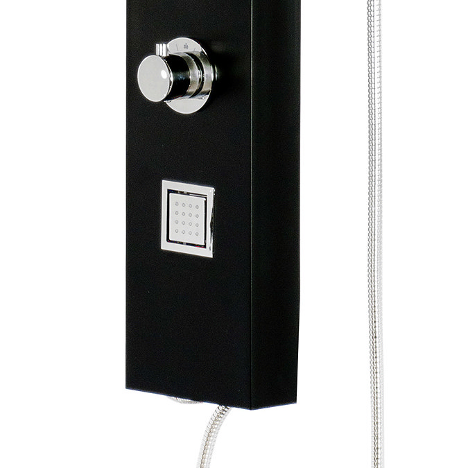 Maverick Tower Shower Panel (Thermostatic) - Black Standard Large Image