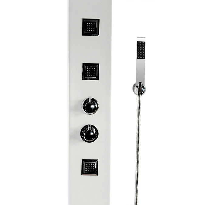 Maverick Tower Shower Panel (Thermostatic) - White Feature Large Image