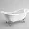 Mayfair 1760 x 740 Double Ended Slipper Freestanding Bath with Chrome Leg Set In Bathroom Large Image