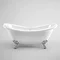 Mayfair 1760 x 740 Double Ended Slipper Freestanding Bath with Chrome Leg Set Profile Large Image