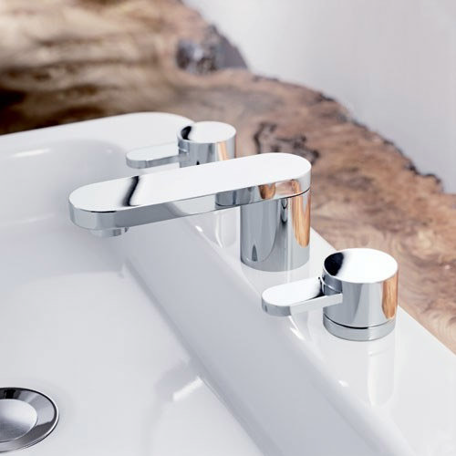 Mayfair - Cielo 3 Hole Basin Set with Click Clack waste - CIE049 Profile Large Image
