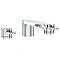 Mayfair - Cielo 3 Hole Basin Set with Click Clack waste - CIE049 Large Image