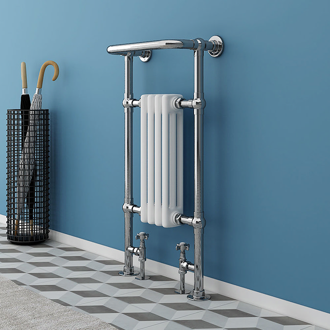 Mayfair Traditional Chrome Heated Towel Rail H965mm x W495mm