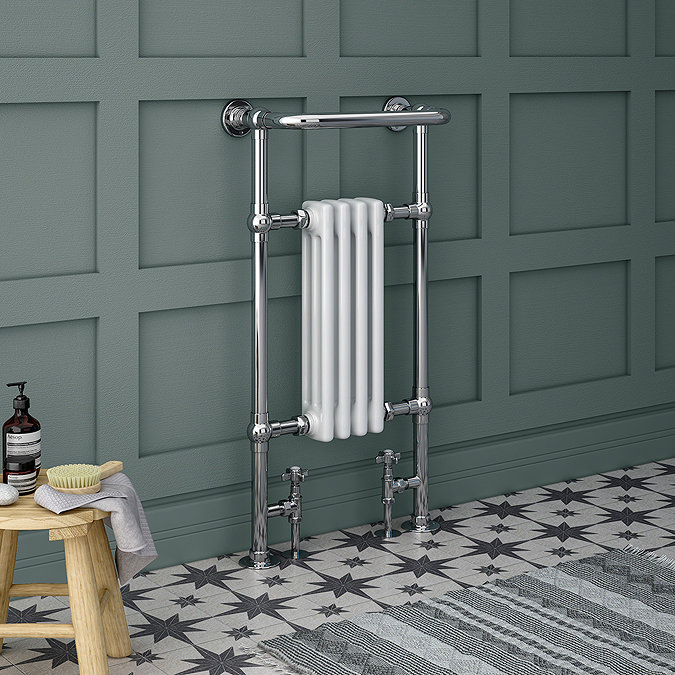 Mayfair Traditional Chrome Heated Towel Rail H965mm x W495mm