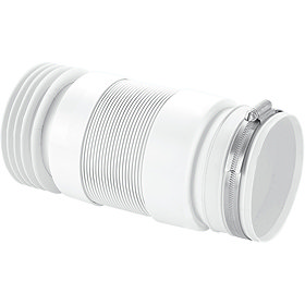 McAlpine 110mm Straight Back to Wall Flexible WC Pan Connector - WC-F21R Large Image