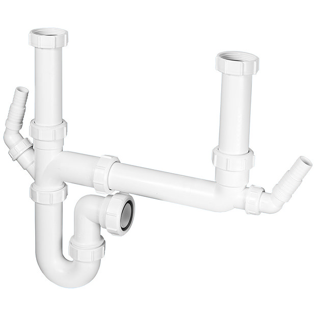 McAlpine 2.0 Bowl Kitchen Sink Plumbing Kit with 2 Nozzles - SK2A Large Image