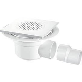 McAlpine 50mm Water Seal Trapped Gully with White ABS Grate - TSG50T6WH Large Image