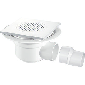 McAlpine 50mm Water Seal Trapped Gully with White ABS Grate - TSG50T6WH Large Image