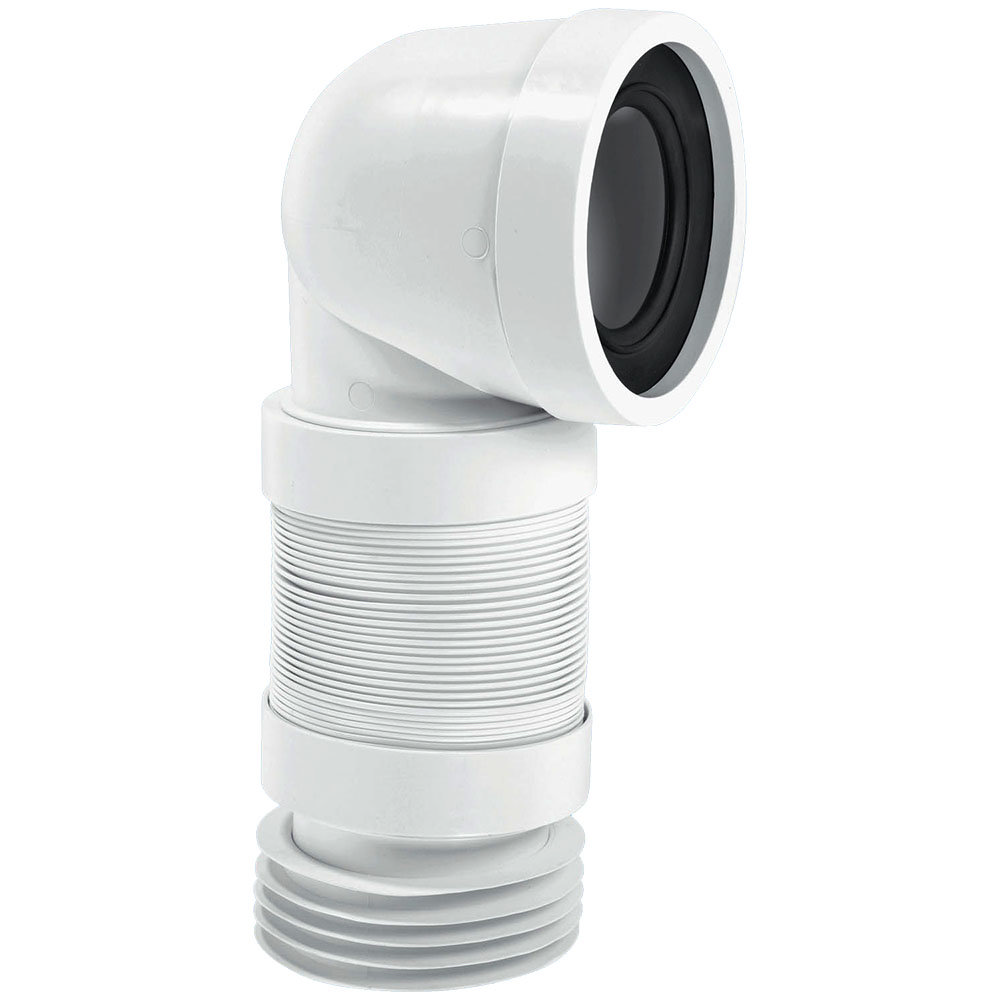 McAlpine 90 Degree Flexible WC Pan Connector - WC-CON8F