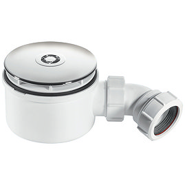 McAlpine 90mm Shallow Shower Trap - 70mm High - Chrome Plated Brass