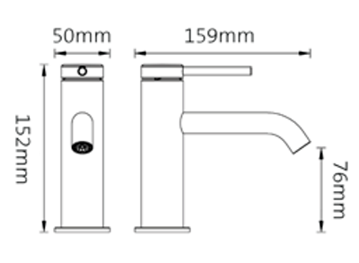 McAlpine Kelvin Mono Basin Mixer - Matt Black