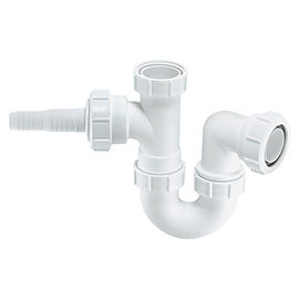 McAlpine Sink Trap with Horizontal Domestic Appliance Nozzle - WM2 Medium Image