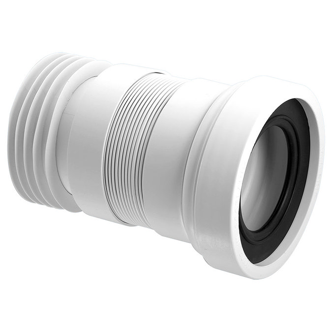McAlpine Straight Flexible WC Pan Connector - Length 100-160mm - WC-F18R Large Image
