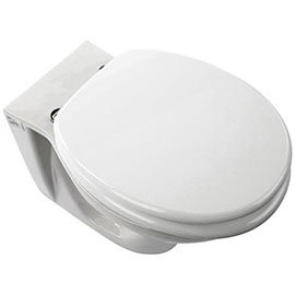 Euroshowers - MDF Anti Bacterial Toilet Seat - White - 82995 Medium Image