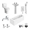 Melbourne 1700 x 700 Complete Bathroom Package with Bristan Smile Electric Shower Large Image