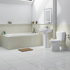 Melbourne 5 Piece Bathroom Suite - 3 Bath Size Options Medium Image