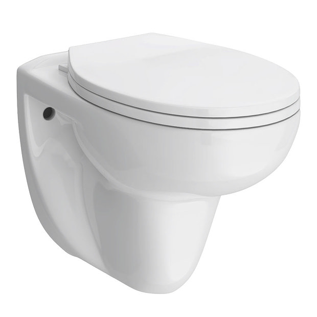 Melbourne Ceramic Wall Hung Pan with Soft Close Toilet Seat at