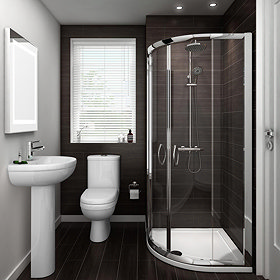 Ivo En Suite Bathroom Suite Set - 2 Sizes Available Large Image