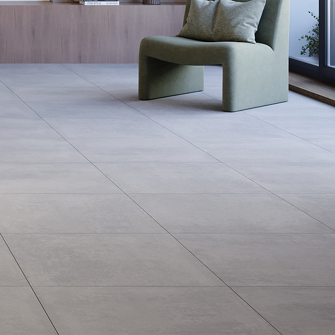 Meldola Dark Grey Concrete Effect Wall and Floor Tiles - 600 x 600mm