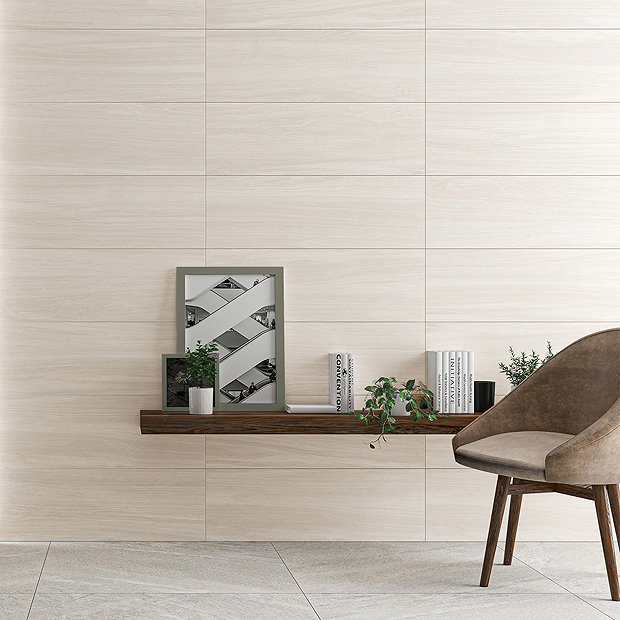 Meloa Cream Wood Effect Wall Tiles 300 x 900mm