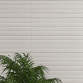 Meloa Linear Pearl Wood Effect Wall Tiles - 300 x 900mm Medium Image