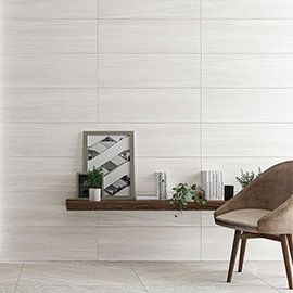 Meloa Pearl Wood Effect Wall Tiles - 300 x 900mm Medium Image