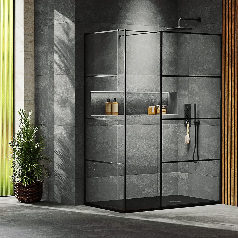 Meloso Anthracite Rectified Stone Effect Wall & Floor Tiles - 600 x 600mm
