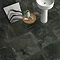 Meloso Anthracite Stone Effect Wall & Floor Tiles - 600 x 600mm  In Bathroom Large Image